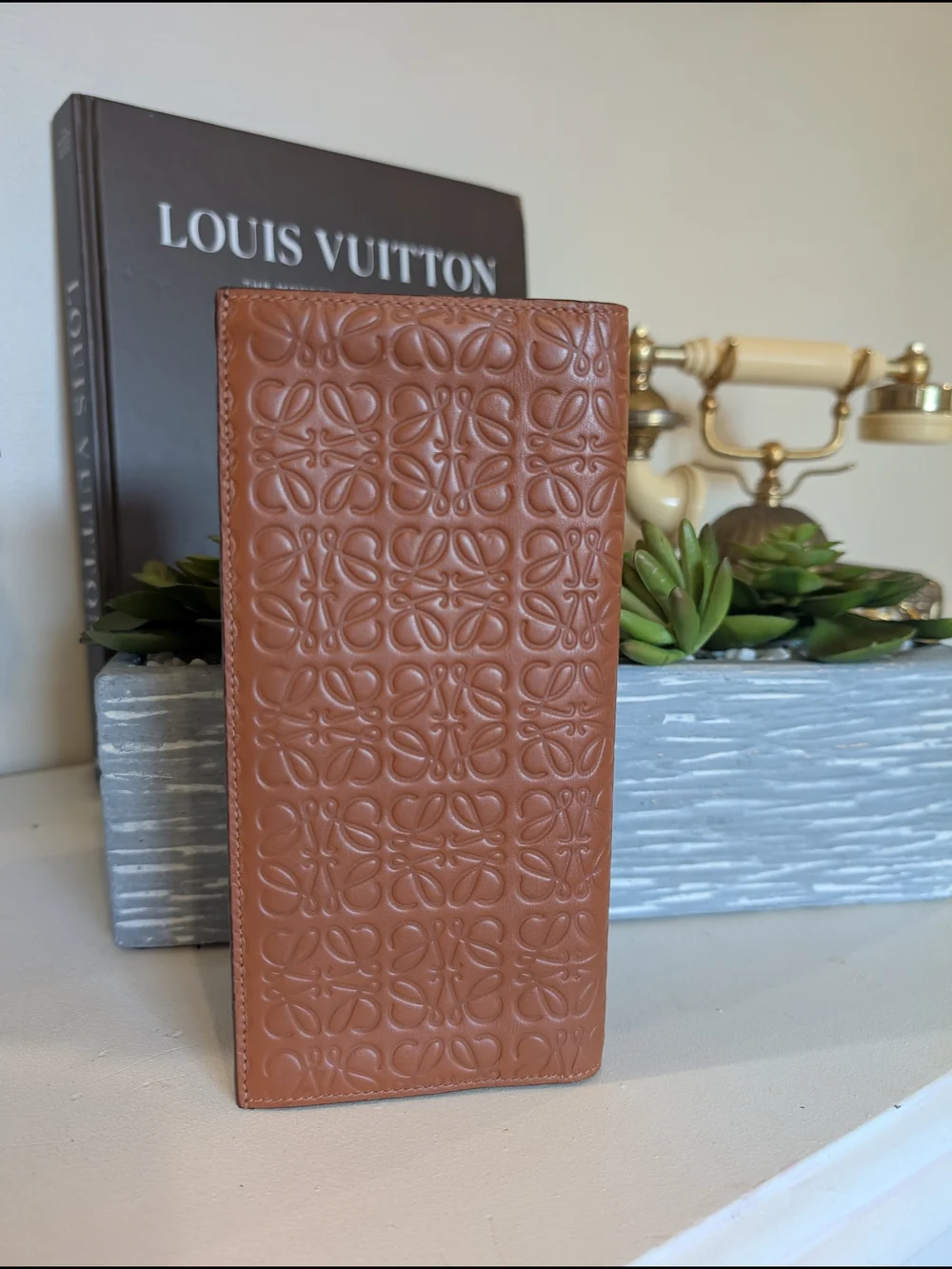 Loewe Embossed Leather Card Holder